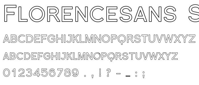 Florencesans SC Outline font